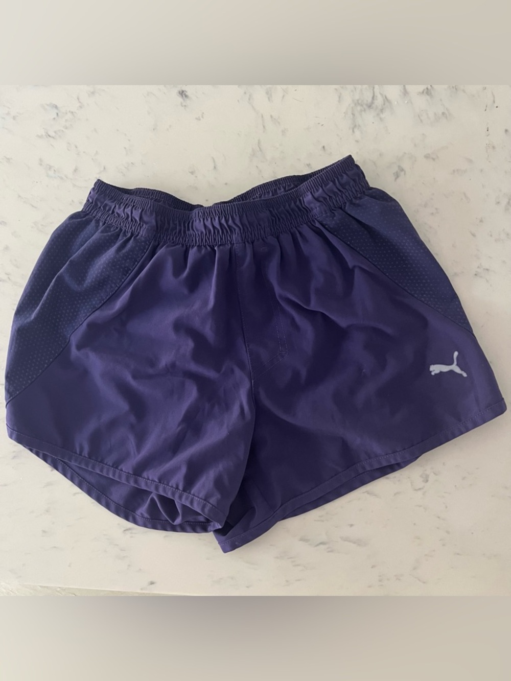 Puma Women's Purple Athletic Shorts with Elastic Waist